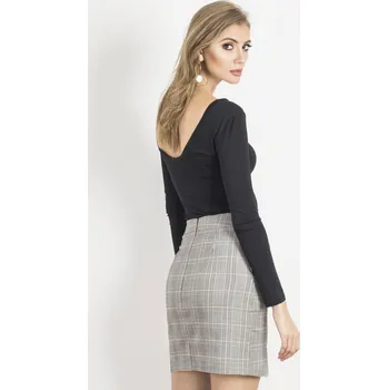 Dámská sukně Kostkovaná mini sukně IVON Barva: Šedá, Velikost: XL