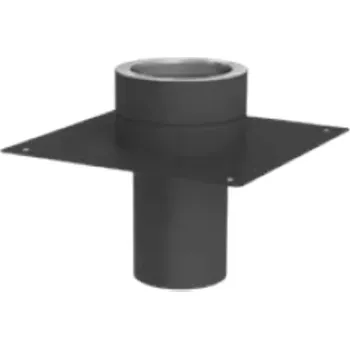 Základová deska pro komínové prodloužení DWETN08 Black, tl. 0,5 mm, prům. 180 mm