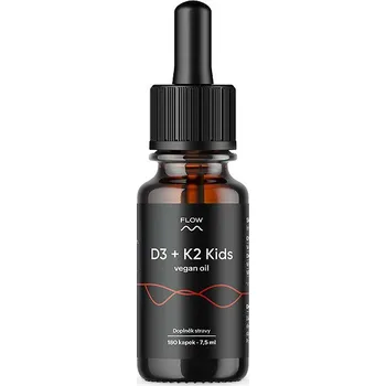 Přírodní produkt Flow D3 + K2 Kids Vegan Oil 7,5 ml