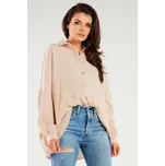 Dámský oversize košile M264 Barva: Béžová, Velikost: ONE SIZE
