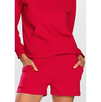 Dámské kraťasy Dámské bavlněné šortky s pružným pasem KOKO Barva: Červená, Velikost: XS