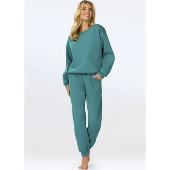 Dámská souprava mikina bez kapuce a tepláky Rehema Barva: Tyrkysová, Velikost: XS