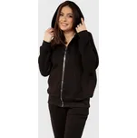 Bavlněná mikina s kapucí a zipem DK-K-B1 Dkaren Barva: Černá, Velikost: 2XL