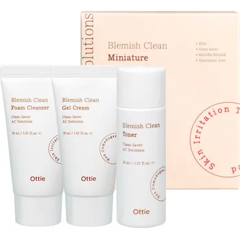 Léčba akné Ottie Blemish Clean Mini Set - Kosmetický mini set na akné a zánětlivé procesy