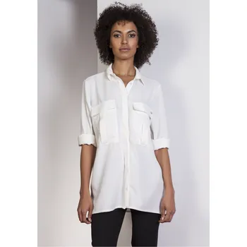 Oversize dámská košile K108 Barva: Bílá, Velikost: L/XL