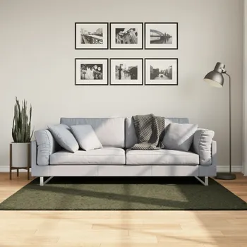 Bytový textil vidaXL Koberec HUARTE krátký vlas měkký a pratelný 120x170 cm [375000] Barva: Zelená