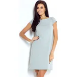 Bavlněné šaty volného střihu s ozdobnou mašli vzadu Barva: Šedá, Velikost: M