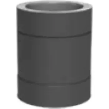 Kouřovod Rovný díl 250 mm DWETN15 Black, tl. 0,5 mm, prům. 180 mm