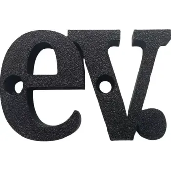 Domovní cedule Malá značka Evidenční číslo k domovním číslům popisným na zeď, vrata, sloupky s dírami pro vruty barva černá, výška 45 mm (EV černé s dírami)