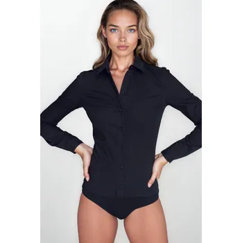 Dámská košile Elegantní body košile K59 Barva: Černá, Velikost: S