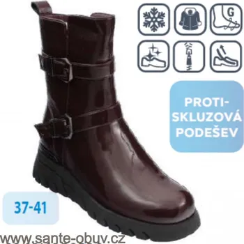 Dámská zdravotní obuv SANTÉ CC/25605 BORDO vych. obuv vel.37-41, --- - 41