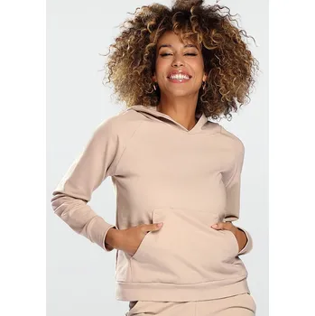 Dámská mikina Bavlněná dámská mikina s klokaní kapsou SEATTLE Barva: Béžová, Velikost: 2XL