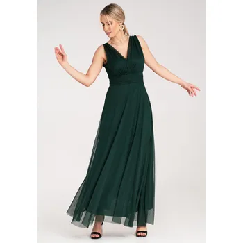 Dámské šaty Maxi šaty s odhalenými zády M1186 Barva: Zelená, Velikost: S/M