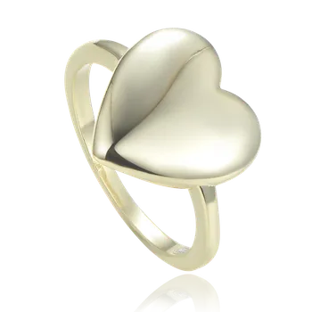 Prsten MINET Elegantní pozlacený stříbrný prsten se srdcem vel. 53 JMAS0281GR53