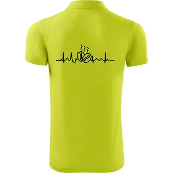 Pánská košile EKG zrna kávy - Polokošile Victory sportovní (dresovina) - 2XL ( Limetková )