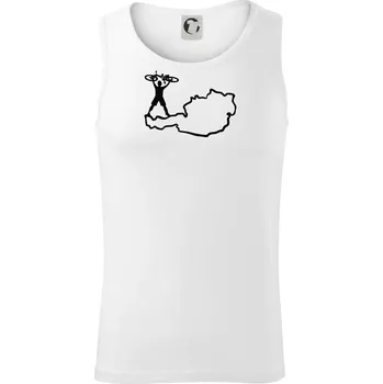 Cyklista - Mapa Rakouska - Tílko pánské Core - 2XL ( Bílá )
