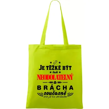 Je těžké být neodolatelný traktorista - Taška bavlněná - 42 x 38 cm ( Limetková )