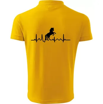 Pánská košile Ekg kůň ikona - Polokošile pánská Pique Polo 203 - M ( Žlutá )