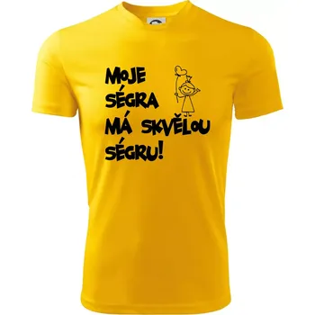 Moje ségra má skvělou ségru - Dětské triko sportovní (dresovina) - 146 cm/10 let ( Žlutá )