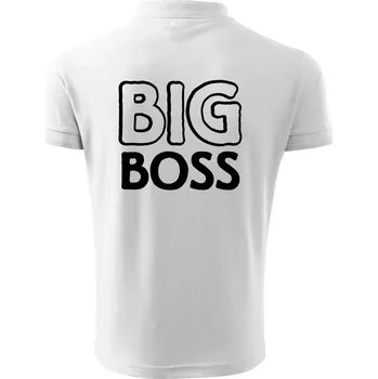 Pánská košile Big boss mini boss - Polokošile pánská Pique Polo 203 - S ( Bílá )