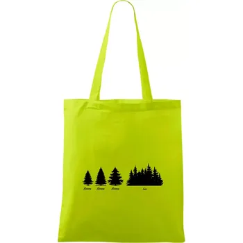Evoluce lesa - Taška bavlněná - 42 x 38 cm ( Limetková )