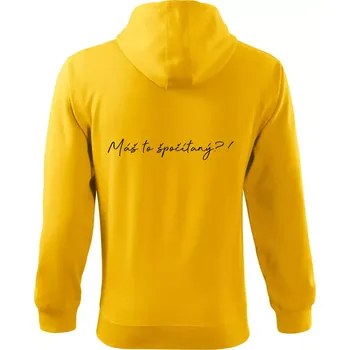 Pánská mikina Matematika - máš to spočítaný - Mikina s kapucí na zip trendy zipper - 2XL ( Žlutá )