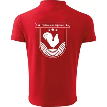 Pánská košile Vstávám se slepicemi - Polokošile pánská Pique Polo 203 - S ( Červená )