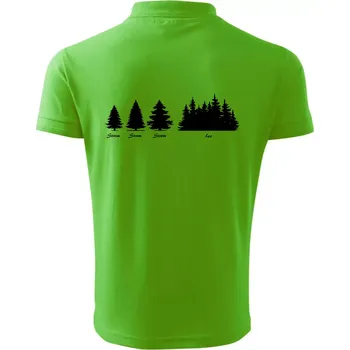 Pánská košile Evoluce lesa - Polokošile pánská Pique Polo 203 - 4XL ( Apple Green )