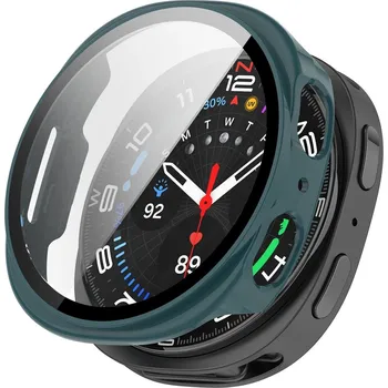 VSECHNONAMOBIL 115089 PC FULL COVER Plastový kryt se sklem pro Samsung Galaxy Watch8 40mm tmavě zelený