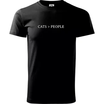 Pánské tričko Cats > people - Triko extra velké (5-8XL) - 7XL ( Černá )