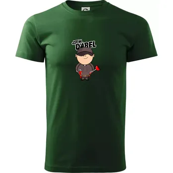 Jsem ďábel instalatér - Triko extra velké (5-8XL) - 6XL ( Lahvově zelená )