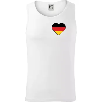 Germany love malé - Německá vlajka - Tílko pánské Core - 2XL ( Bílá )