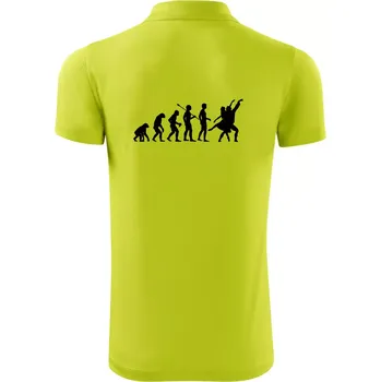 Pánská košile Evoluce tanec - tančící dvojice - Polokošile Victory sportovní (dresovina) - S ( Limetková )