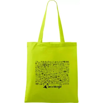 Tam se toho vejde! - Taška bavlněná - 42 x 38 cm ( Limetková )