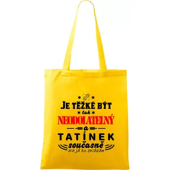 Je těžké být neodolatelný tatínek - Taška bavlněná - 42 x 38 cm ( Žlutá )