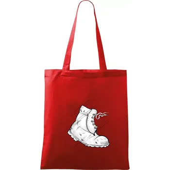 Nákupní taška Boty do nepohody - Taška bavlněná - 42 x 38 cm ( Červená )