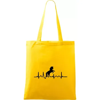 Ekg kůň ikona - Taška bavlněná - 42 x 38 cm ( Žlutá )