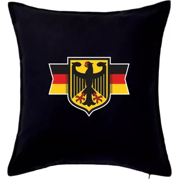 Polštář Německá orlice a vlajka - Polštář 50x50 - 50x50 - Pouze potah ( Černá )
