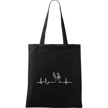 Nákupní taška Jelen EKG - Taška bavlněná - 42 x 38 cm ( Černá )