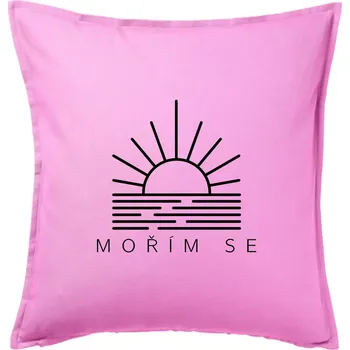 Polštář Ikona - mořím se - Polštář 50x50 - 50x50 - Pouze potah ( Růžová )