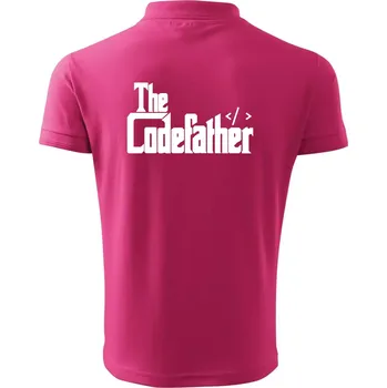Pánská košile The codefather - Polokošile pánská Pique Polo 203 - L ( Purpurová )