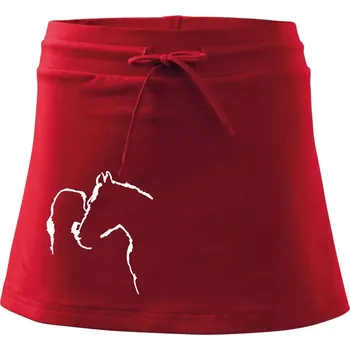 Dámské oblečení Kůň a já silueta - Sportovní sukně - two in one - S ( Červená )