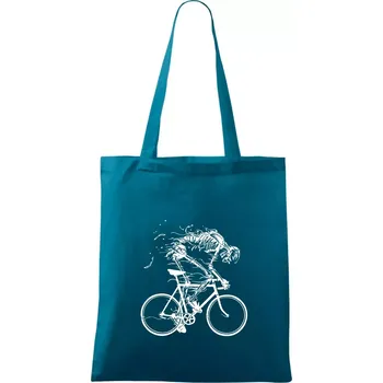 Gravel Bike - kostra - Taška bavlněná - 42 x 38 cm ( Petrolejová )