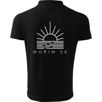 Pánská košile Ikona - mořím se - Polokošile pánská Pique Polo 203 - 4XL ( Černá )