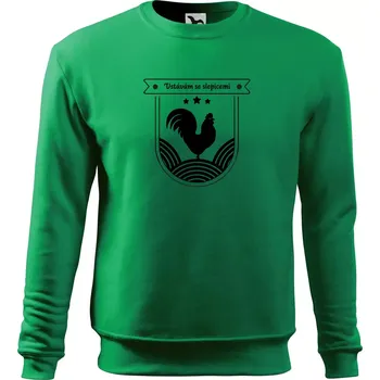 Vstávám se slepicemi - Mikina Essential dětská - 158 cm/12 let ( Středně zelená )