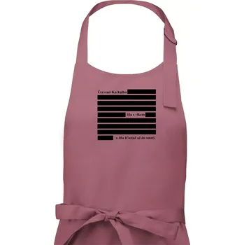 Kuchyňská zástěra Červená karkulka žila s vlkem - Dámská zástěra na vaření - Univerzální velikost ( Starorůžová )