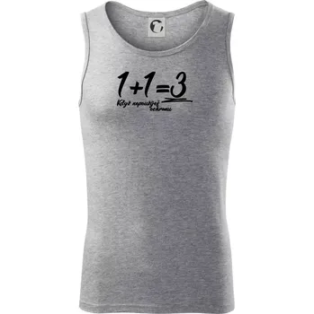 1+1=3 když nepoužiješ ochranu - Tílko pánské Core - M ( Tmavě šedý melír )