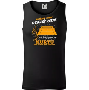 Tenista - možná jsem starý muž - Tílko pánské Core - 2XL ( Černá )