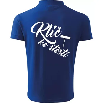 Pánská košile Klíč ke štěstí vývrtka jednoduchá - Polokošile pánská Pique Polo 203 - L ( Královská modrá )