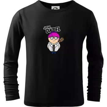 Chlapecké tričko Jsem ďábel muzikant rocker - Triko dětské Long Sleeve - 146 cm/10 let ( Černá )